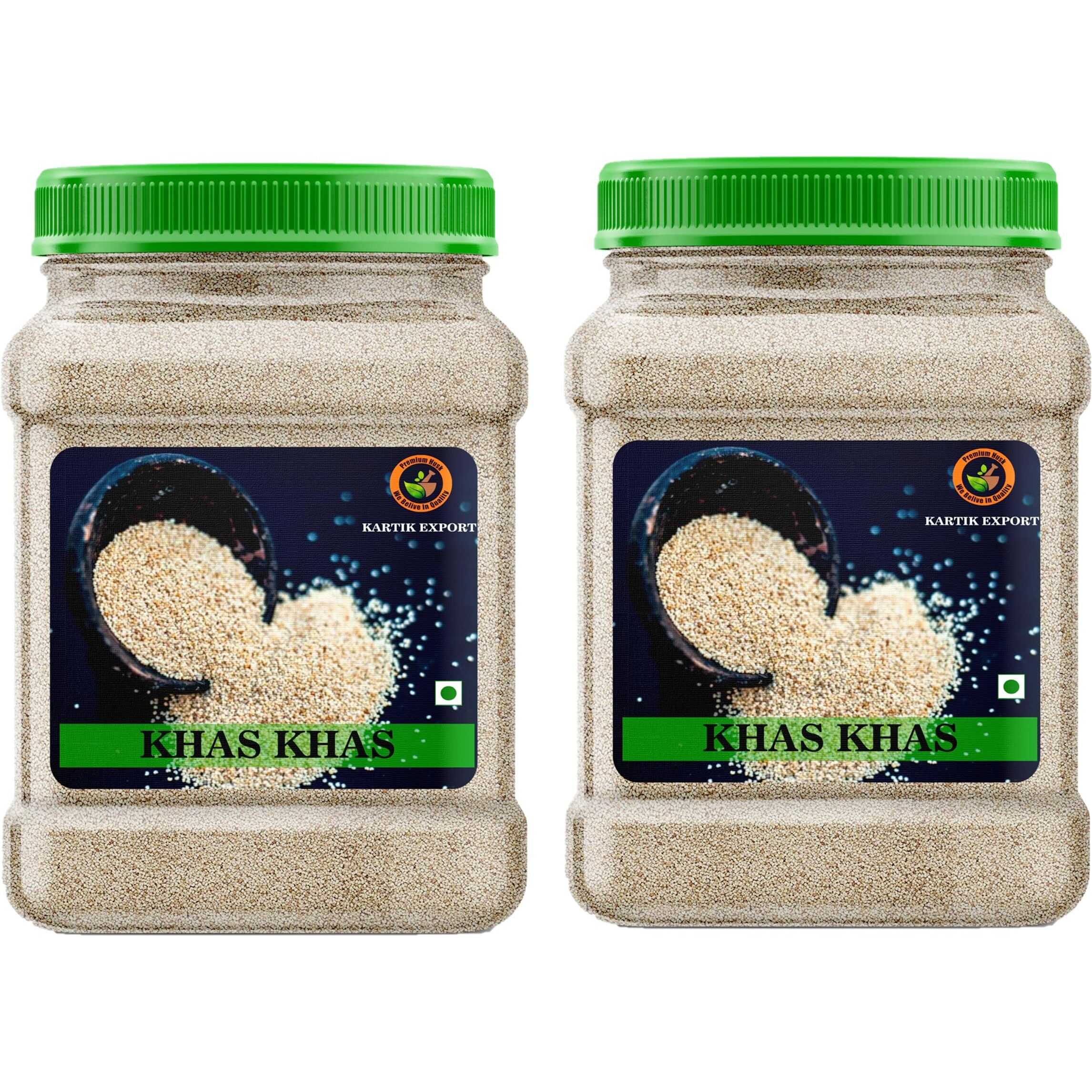 Kartik Export Khas Khas [ Poppy Seeds ] (1.4 KG) (Jar Pack of 2 X 700 Grams)