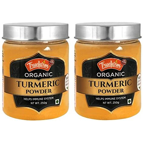 Truefarm Organic Turmeric Powder | Immunity Booster Haldi Powder | Anti-Inflammatory & Anti-oxidant rich | Pure and Natural, No added Color or Flavour | NPOP Certified | Pack of 2 (250g each)