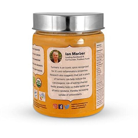 Truefarm Organic Turmeric Powder | Immunity Booster Haldi Powder | Anti-Inflammatory & Anti-oxidant rich | Pure and Natural, No added Color or Flavour | NPOP Certified | Pack of 2 (250g each)