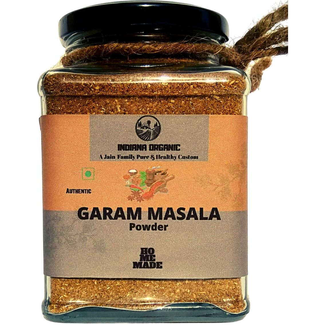 Indiana Organic Garam Masala Powder - 150 Gram Freshly pack on order | No Red chilli | No onion and garlic.