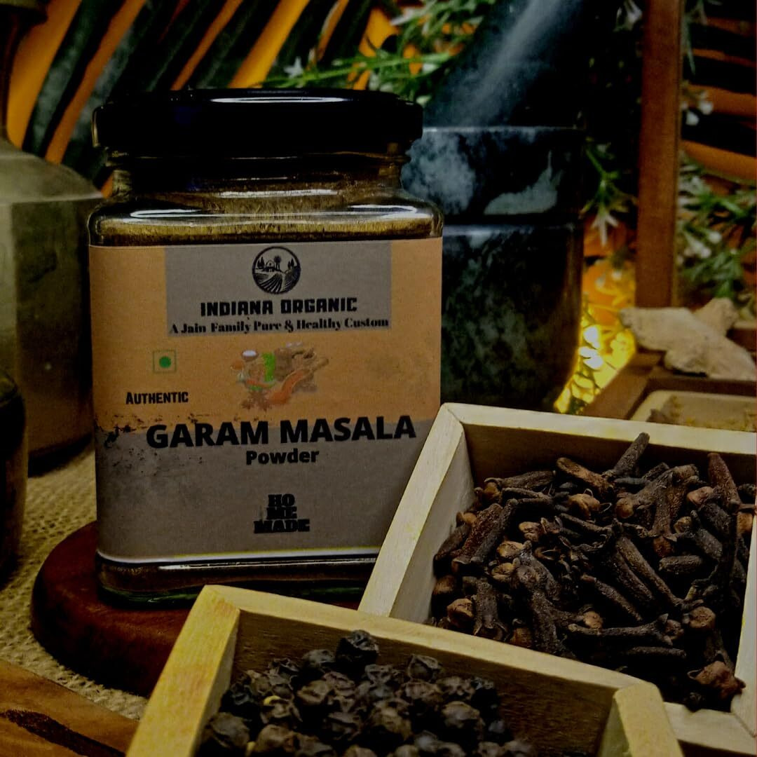 Indiana Organic Garam Masala Powder - 150 Gram Freshly pack on order | No Red chilli | No onion and garlic.