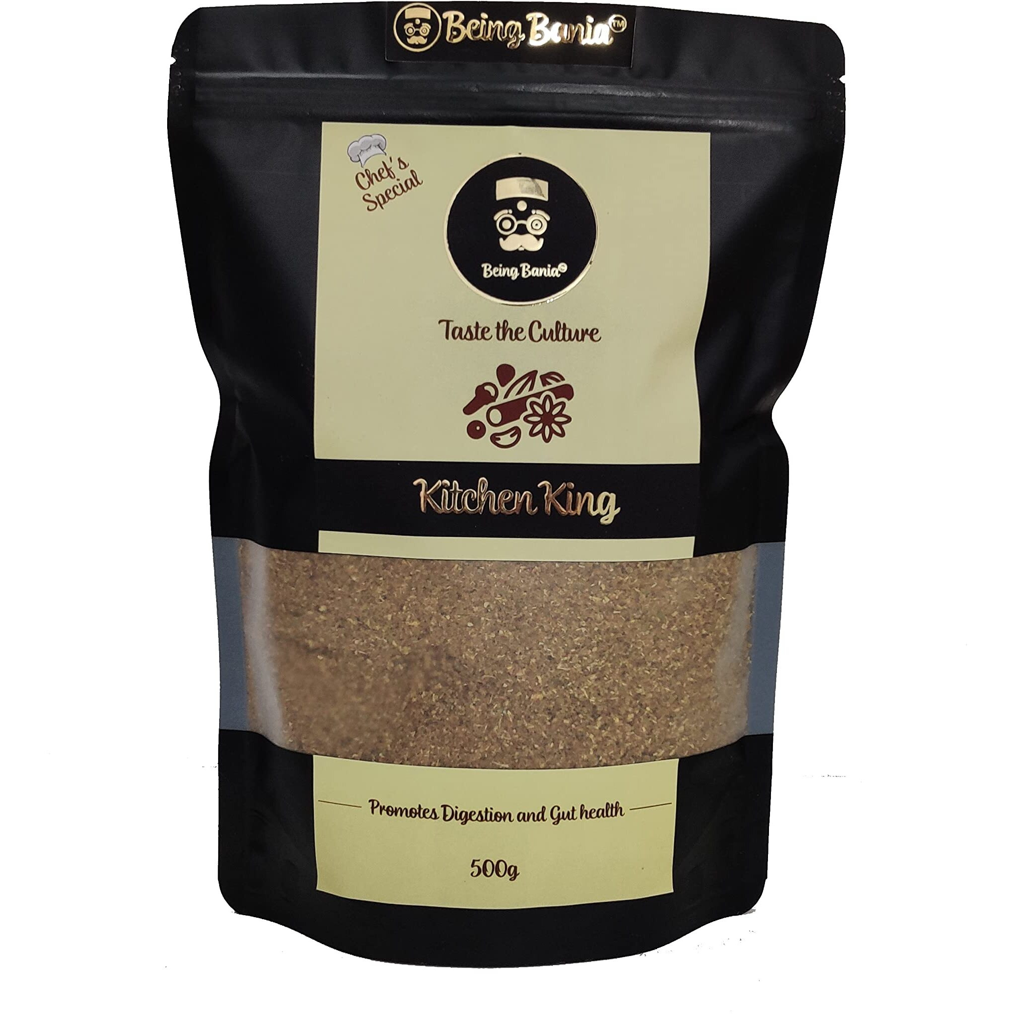 Being Bania Kitchen King Chef Special, 500 Gms | Kitchen Masala Powder |100% Natural Ingredients | No Added Preservatives | All in 1 Vegetable Masala | Exotic Indian Spices | No onion, no garlic |