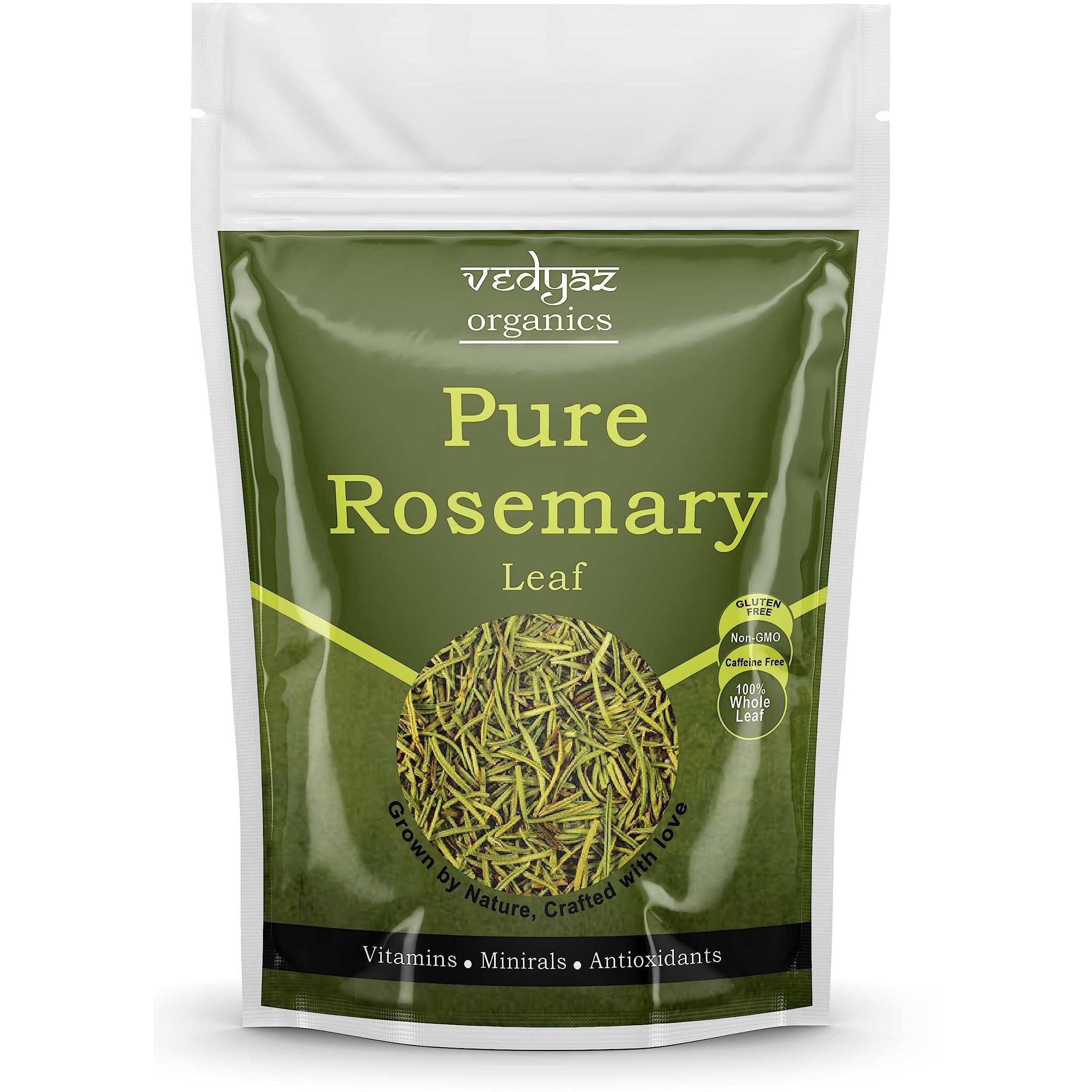 Vedyaz Organics Rosemary Dried Leaves For Hair Growth - Organic Rosemary herbal tea/Rosemary for cooking (100 Gm)