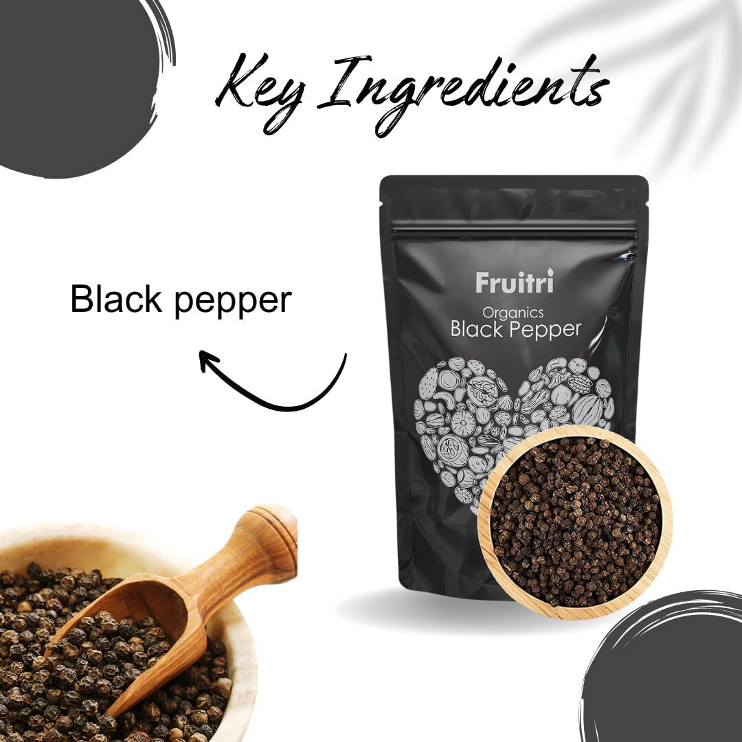 Fruitri Whole Black Pepper (Kali Mirch) 1kg