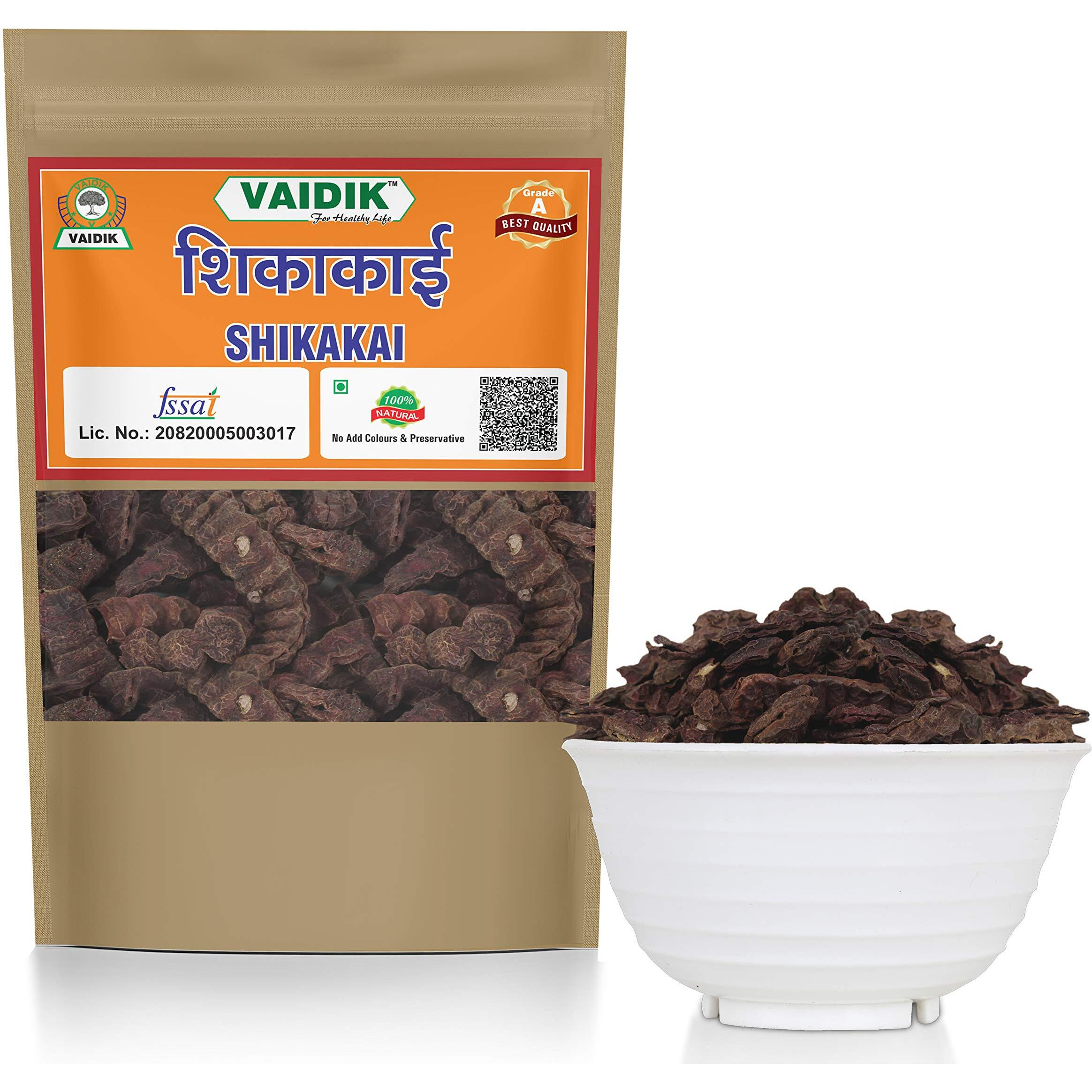 Vaidik Organic & Natural Whole/Raw Shikakai - (300 Grams)