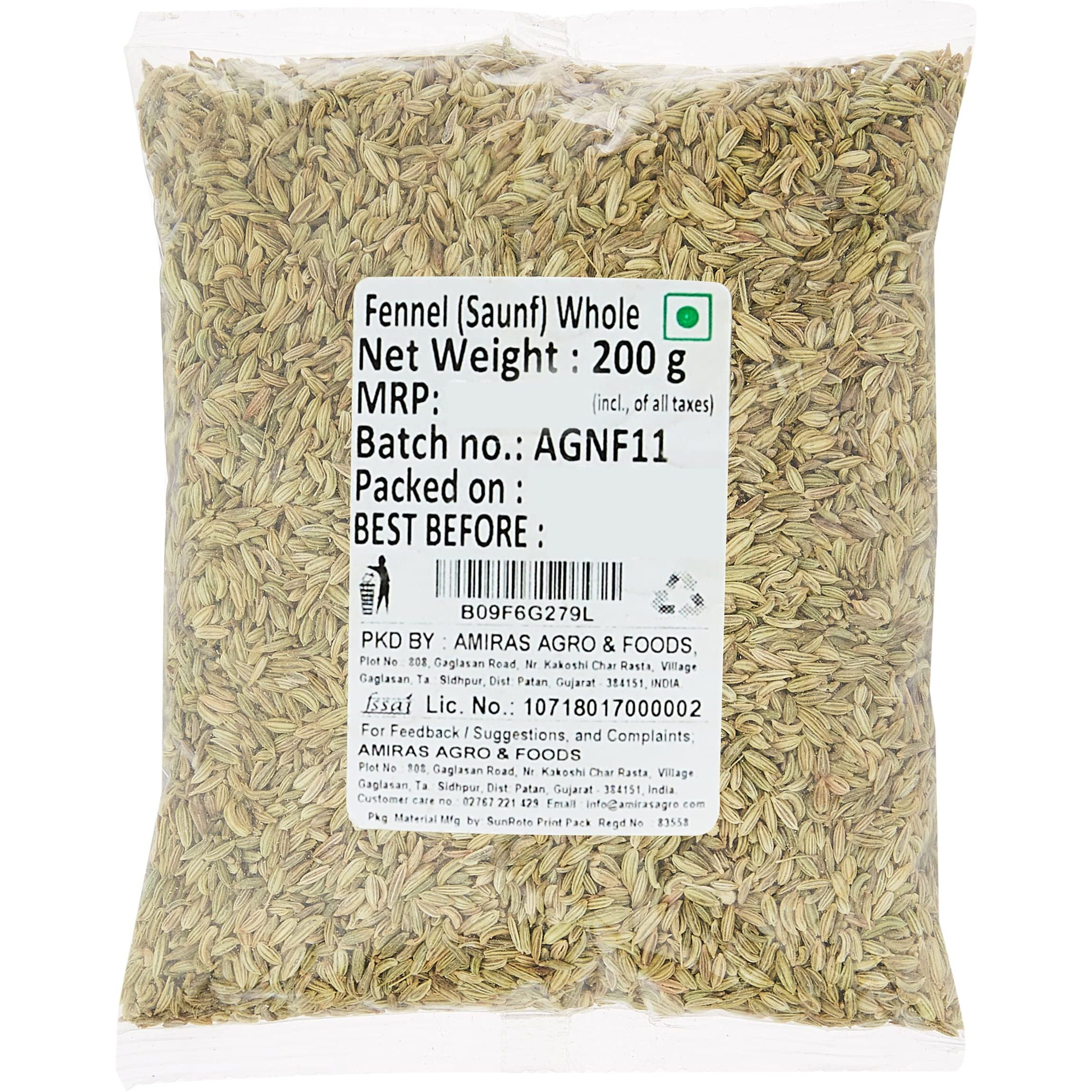 Generic Fennel Seeds, 200 g