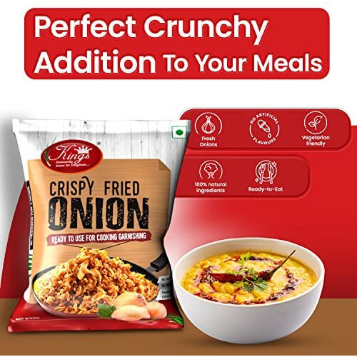 Kings Dehydrated Foods Crispy Fried Onion, 400 g