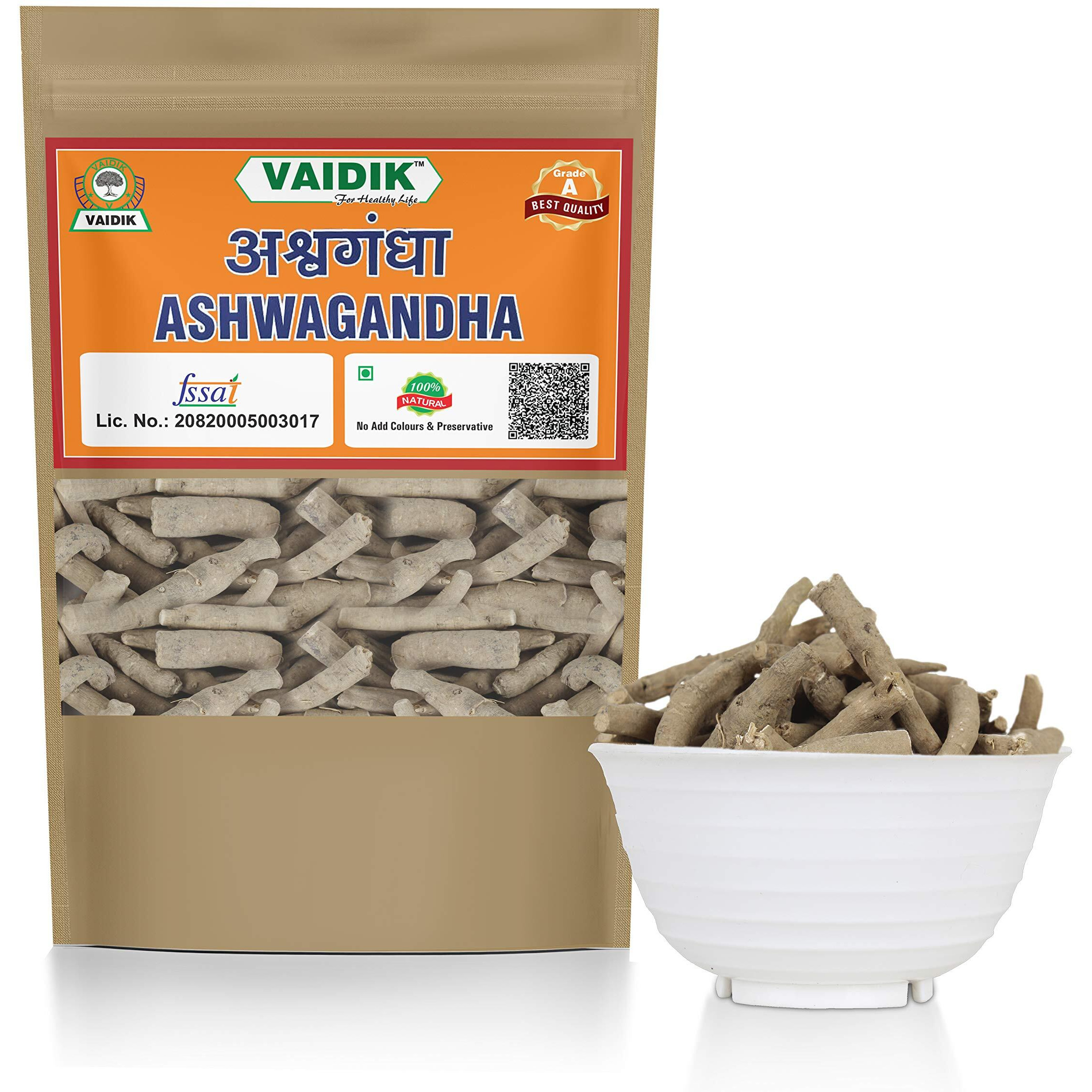 Vaidik Organic & Natural Whole/Raw Ashwagandha | Asgandh - Withania Somnifera (300 g)