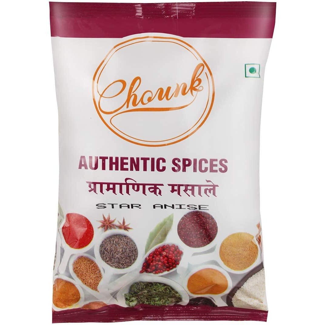 Chounk Natural Whole Star Anise  (100g Each, Pack Of 3) | Aromatic Chakri Phool | Badiyan Phool Whole Spices | Star Shaped | Aromatic Spices