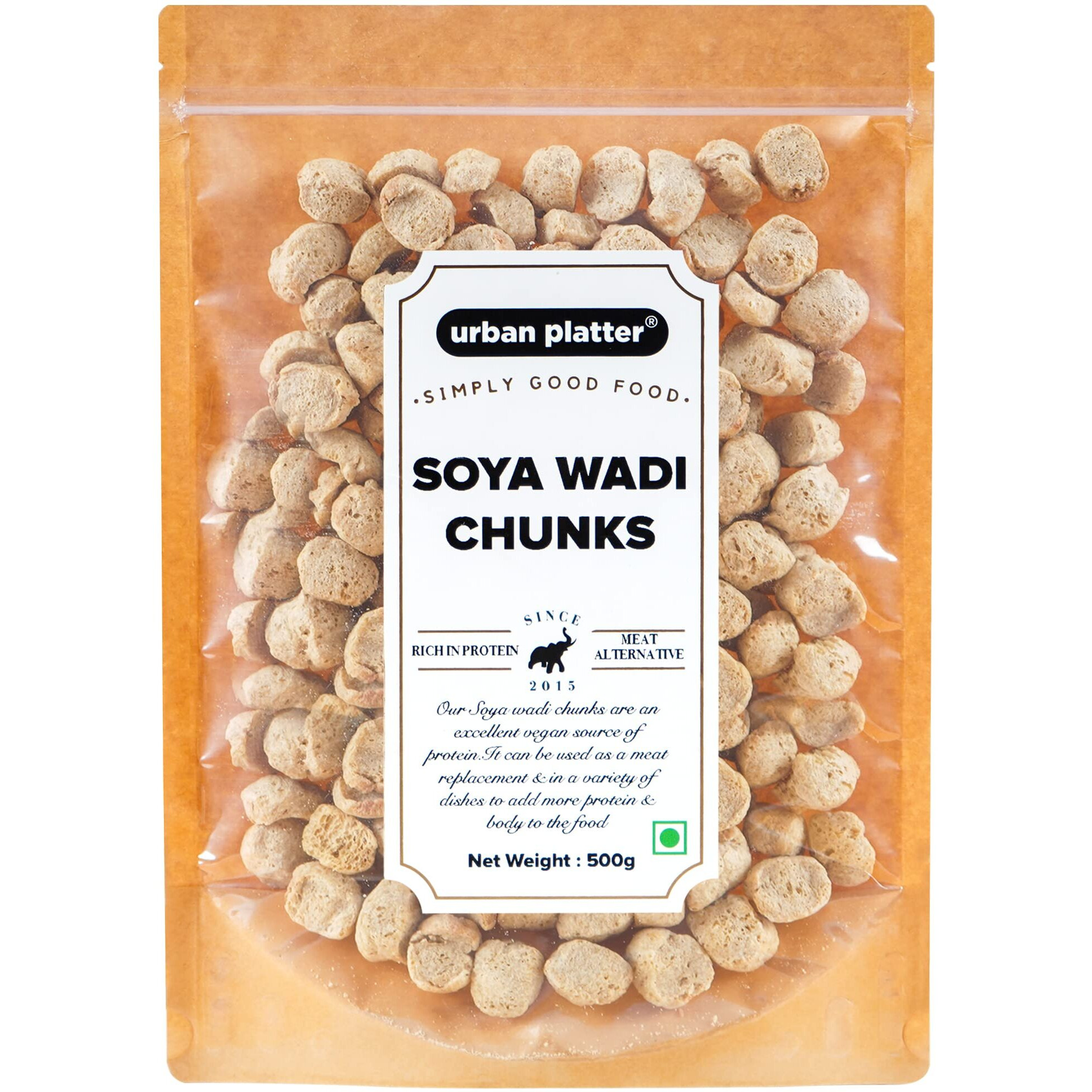 Urban Platter Soya Chunks (Soya Wadi), 500g