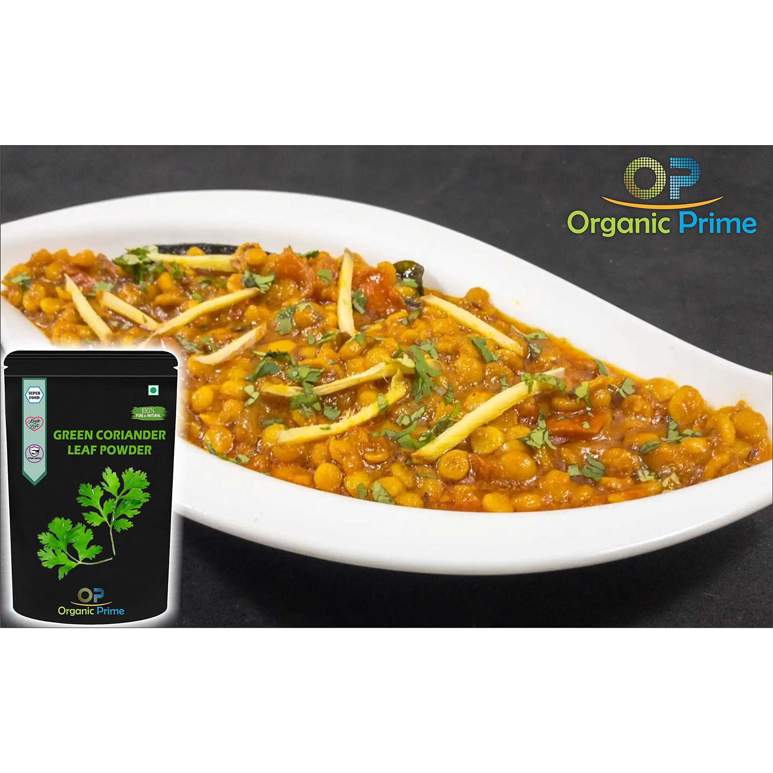 Organic Prime Pack of 2 - Curry Leaf Powder 200 GM & Green Coriander Leaf Powder 200 GM Super Saver Combo Pack