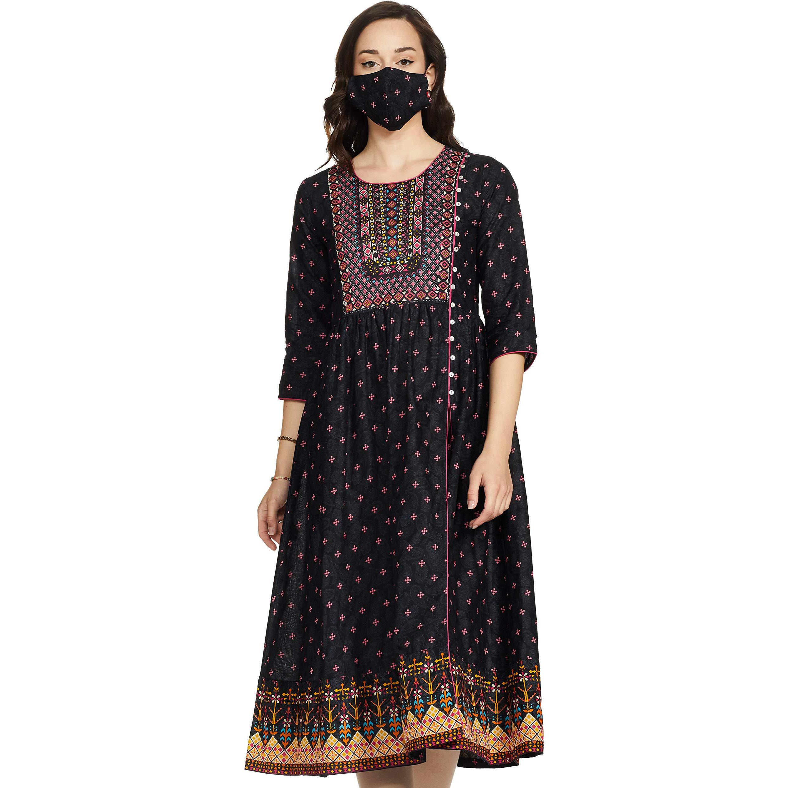 BIBA WOMEN PRINTED MIX and MATCH CHI16900_BLACK_32