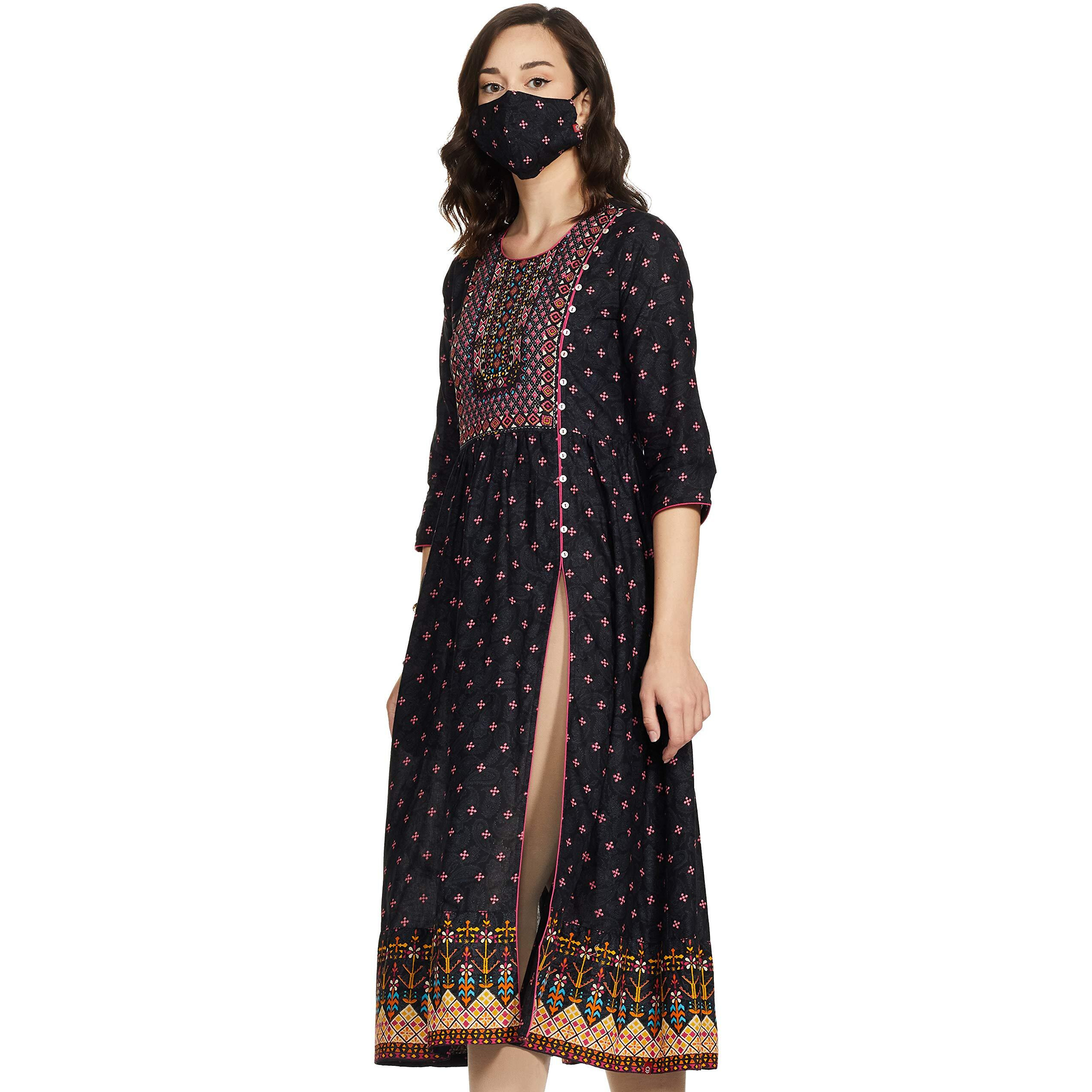 BIBA WOMEN PRINTED MIX and MATCH CHI16900_BLACK_32