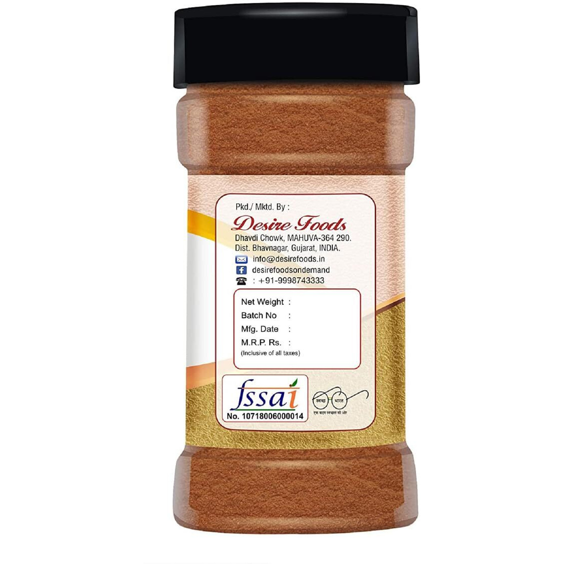 Desire Cinnamon (Dalcheeni) Powder 100 Gram in Jar [Flavourful Indian Spices]