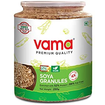 Vama Soya Mince-Granules 99% Fat-free Vegan Gluten-free Nutrient-Rich Healthy Products 250g