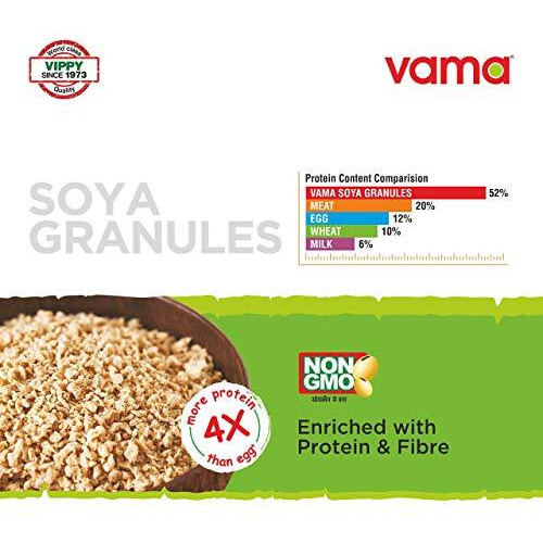 Vama Soya Mince-Granules 99% Fat-free Vegan Gluten-free Nutrient-Rich Healthy Products 250g