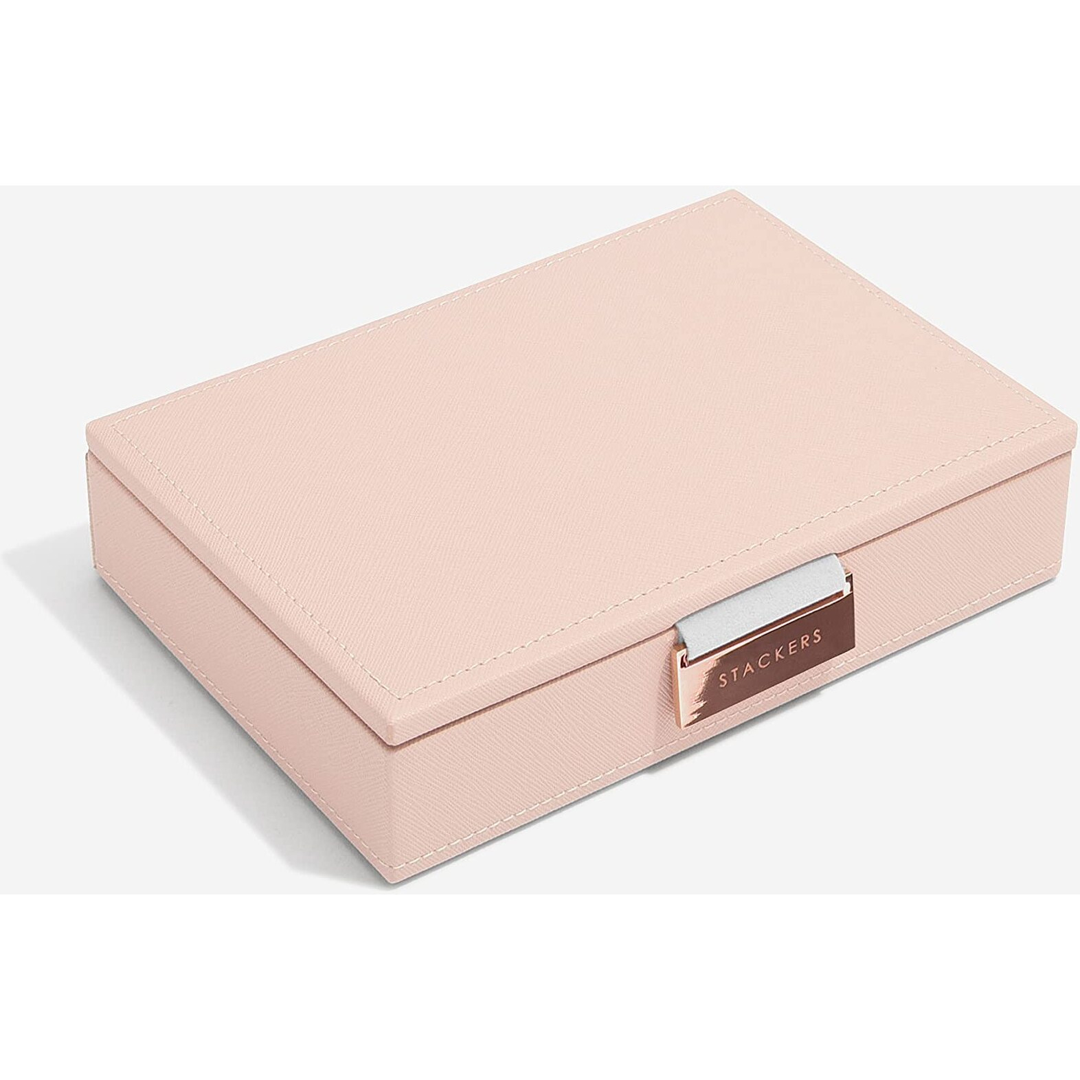 Stackers Jewellery Box with Lid Small | Jewellery Storage Organiser Box for Women - Blush Pink