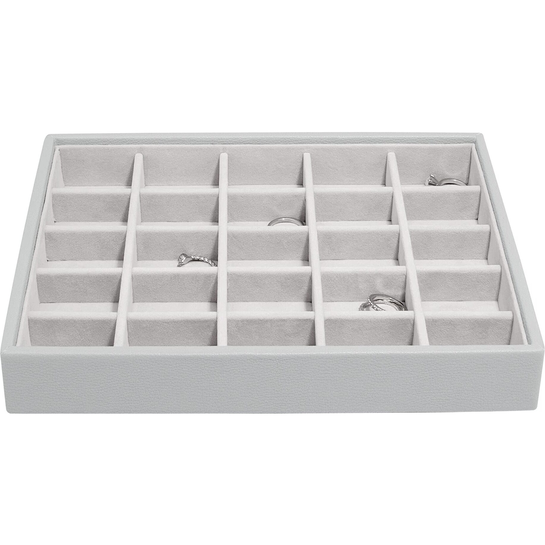 Stackers Trinkets Layer Medium | Jewellery Storage Organiser Box for Women - Pebble Grey