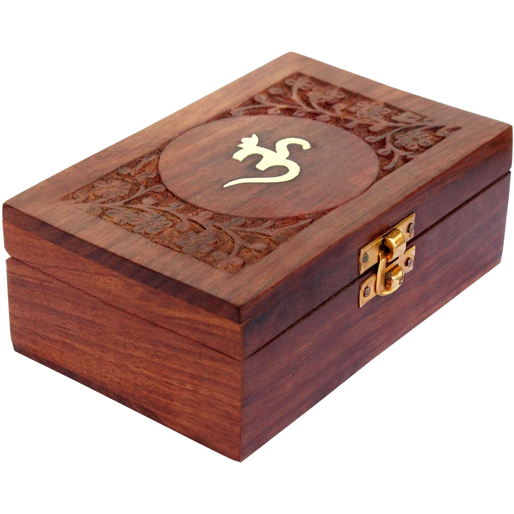 ITOS365 Handmade Wooden Jewellery Box for Women Jewel Organizer Om Beautiful Gifts