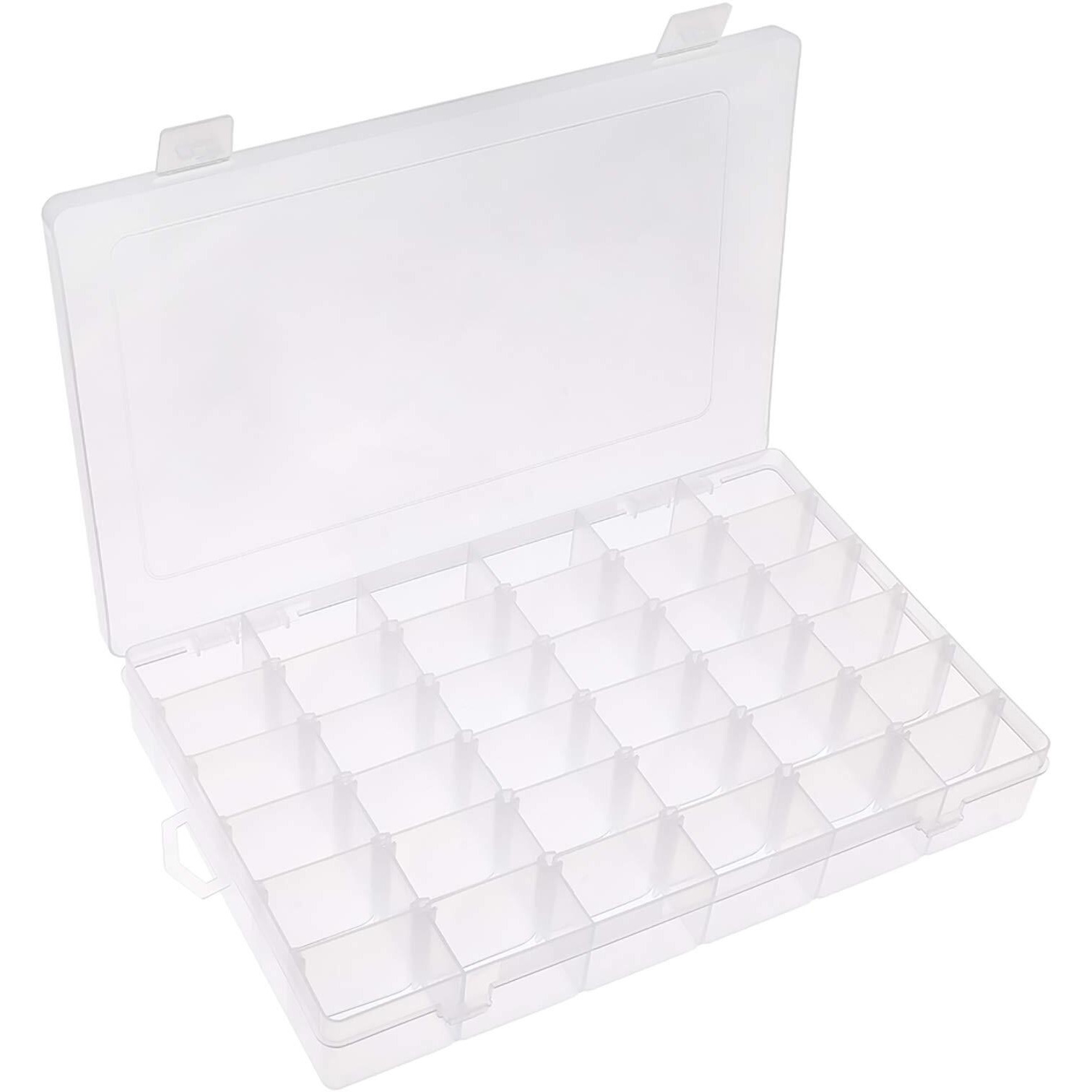 Opret Jewelry Organizer, Plastic Jewelry Box(36 grids) with Adjustable Dividers Earring Storage Containers