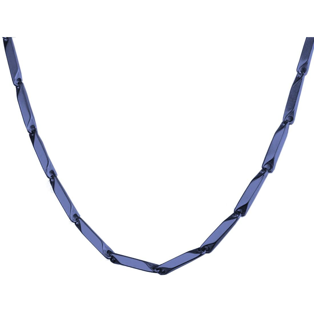 Nakabh Stainless Steel Rice Chain for Men and Boys (Blue)