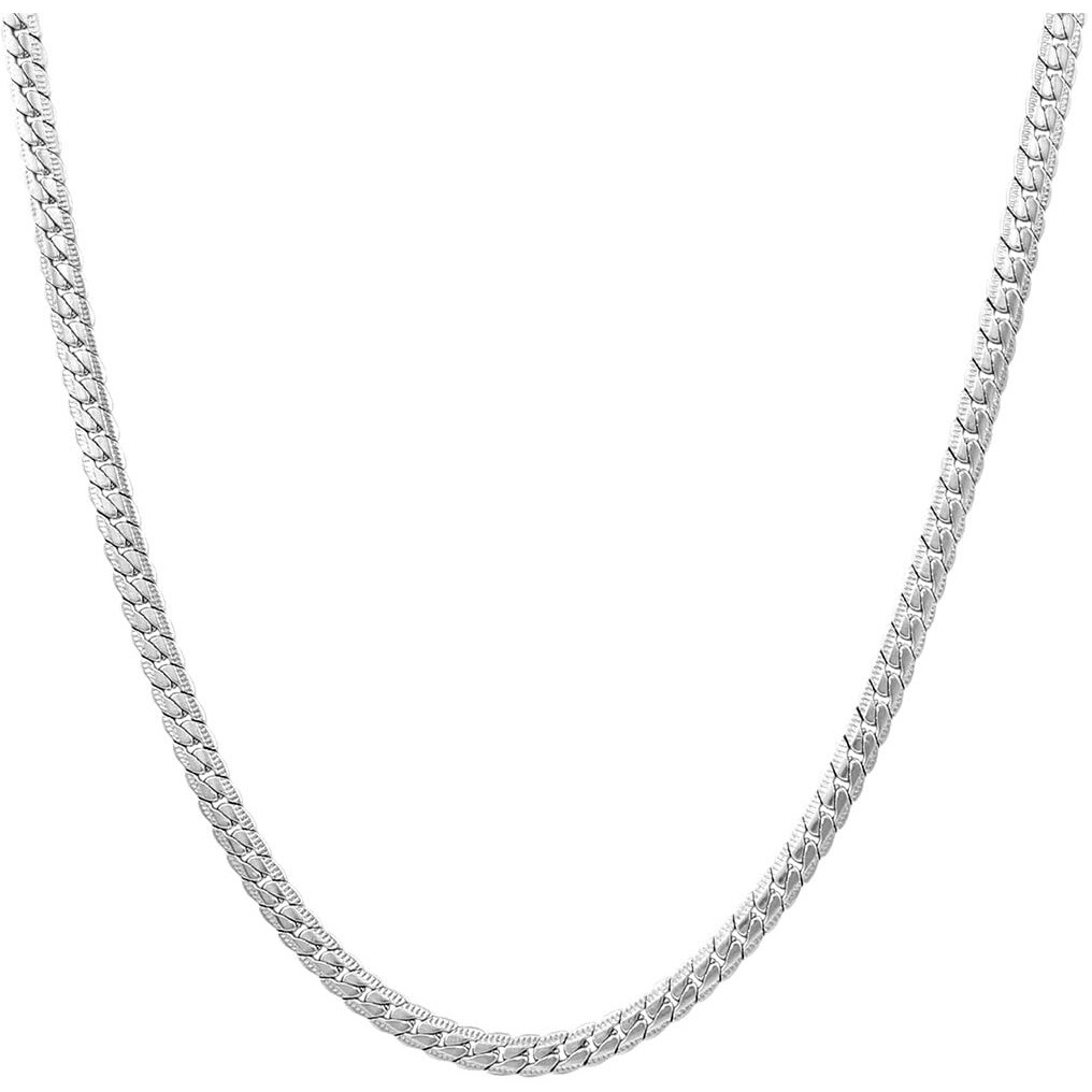 Nakabh Anti-Tarnish Stainless Steel Chain Necklace for Men Boys (3301) Silver