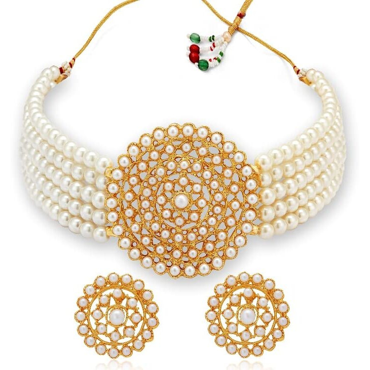 Sukkhi Amazing Gold Plated Combo Choker Necklace Set for Women (CBNS104222)