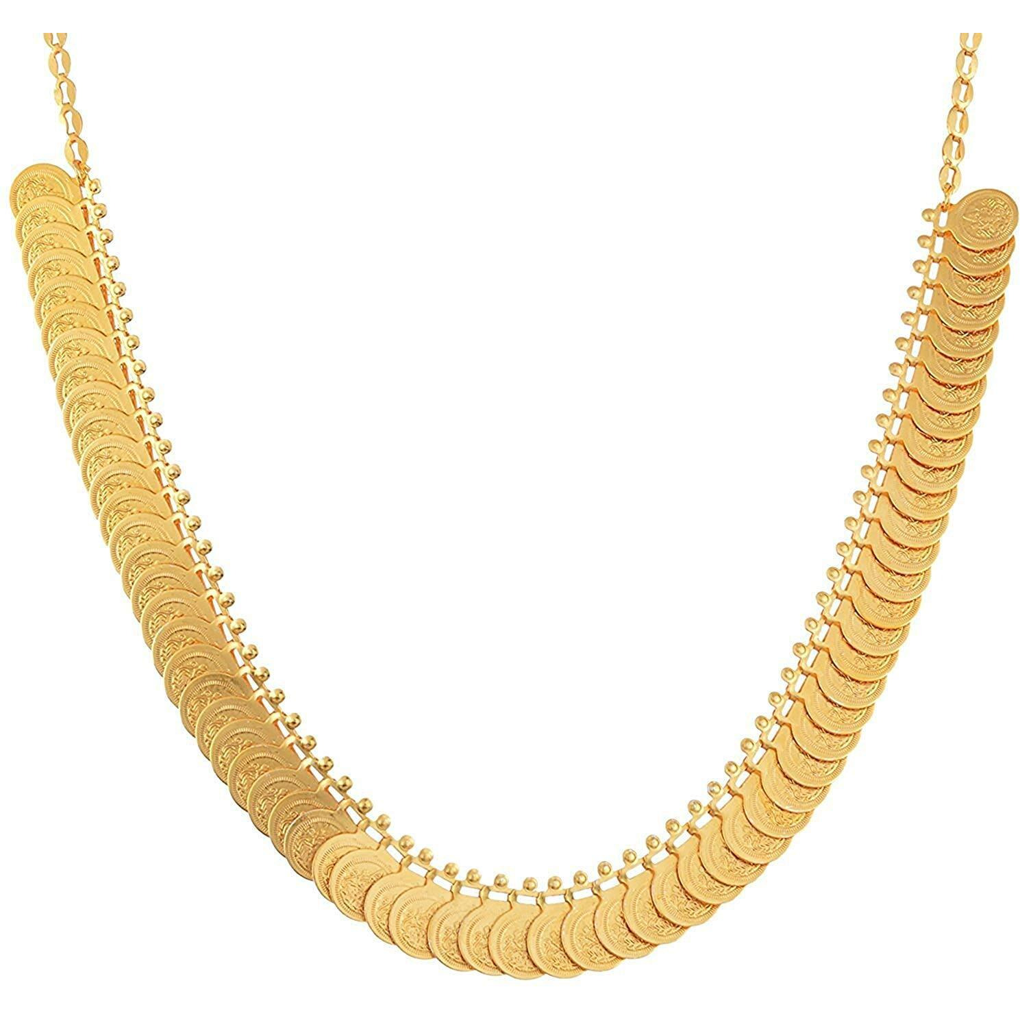 VAMA FASHIONS Gold-plated Base Metal Necklace Set for Women & Girls (Gold)