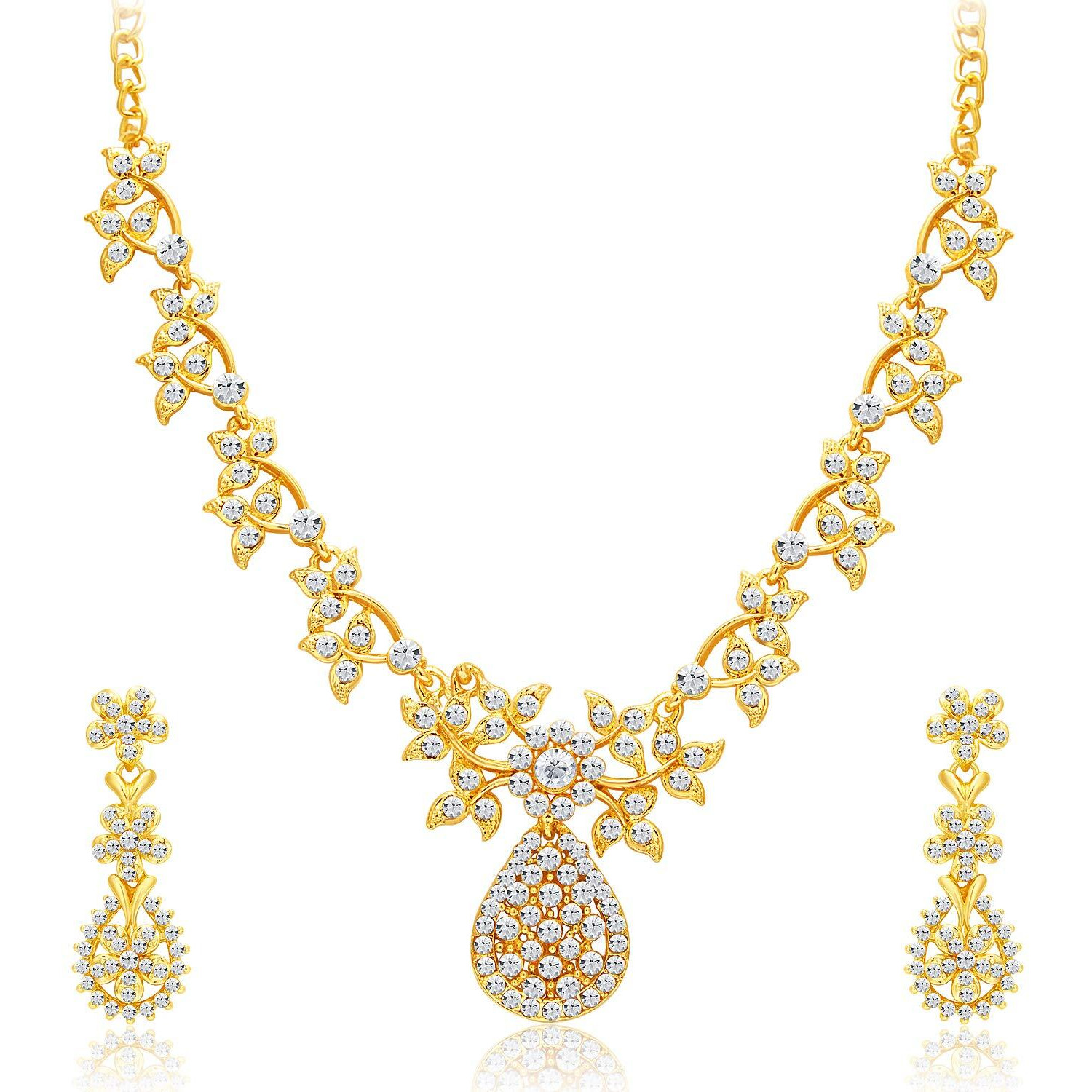 Sukkhi Glamorous Gold Plated Combo Necklace Set for Women (SKR85848)