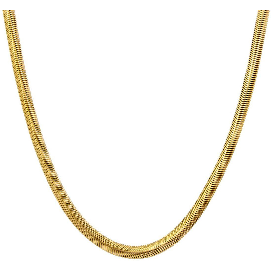 Nakabh Gold Plated Stainless Steel Snake Chain Necklace For Men Boys