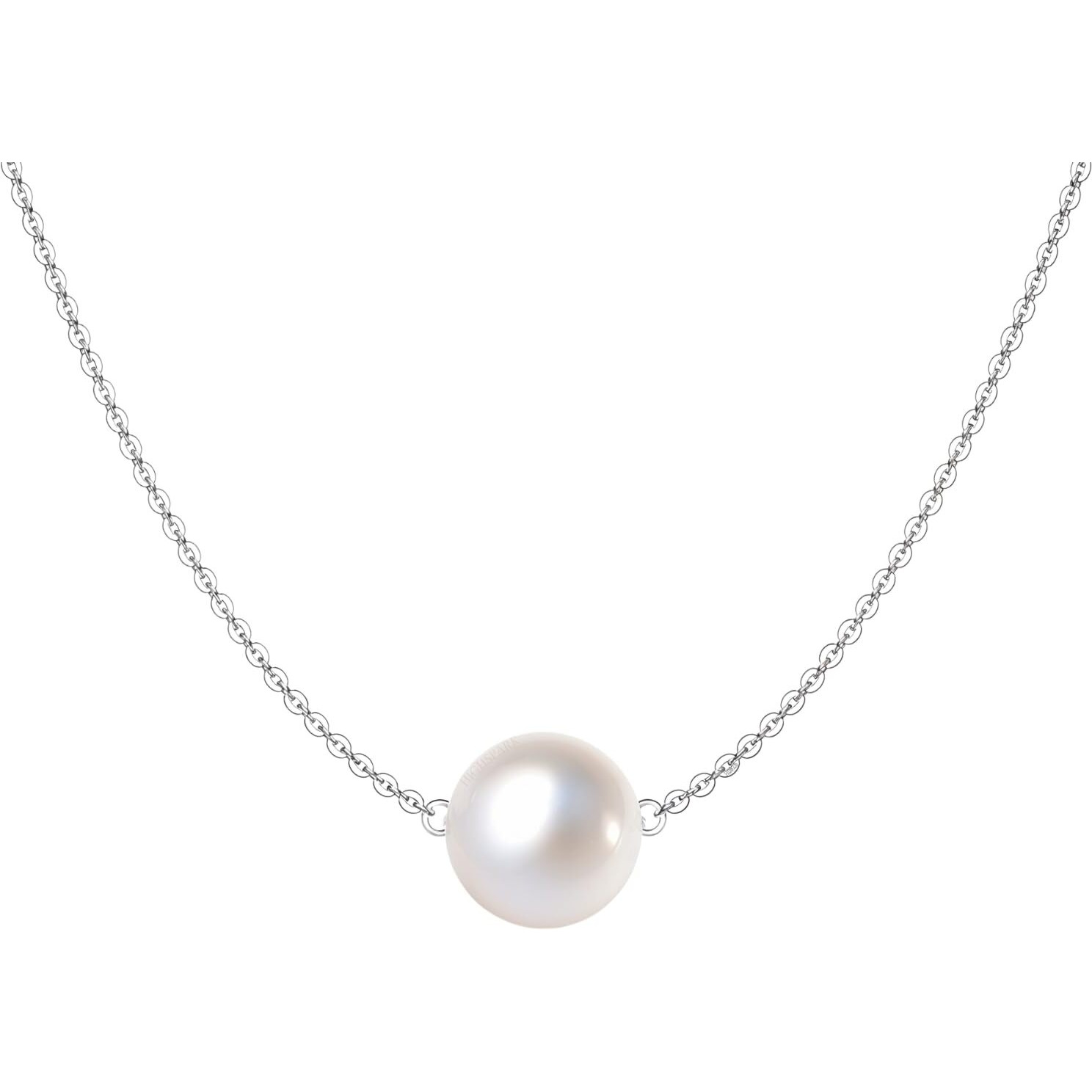 HighSpark Pearl Earrings Pendant Chain Set | 92.5 Sterling Silver & Brilliant Lustre Pearls | Lovely Gift for Women & Girls - Moon Pearl Pendant