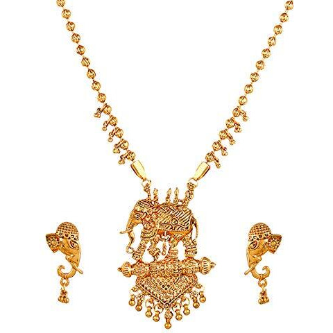 YouBella Fashion Jewellery Gold Plated Bahubali Traditional Necklace set for women with Earrings For Girls/Women