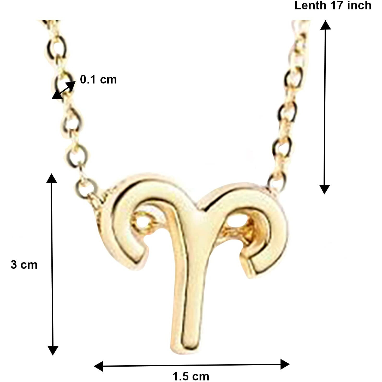 Peora Gold Plated Aries Fashion Jewellery Constellation Zodiac Pendant Necklace for Women & Girls