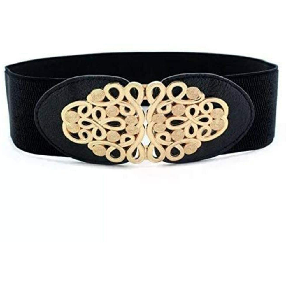 YouBella Jewellery Celebrity Inspired Adjustable Metal Plate Type Golden Kamarband Waist Belt for Women/Girls (Style 4)