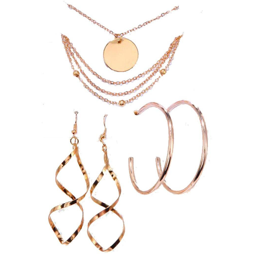 Jewels Galaxy Jewellery For Women Gold Toned Jewellery Set (Style 12) (JG-PC-ERGI-189)