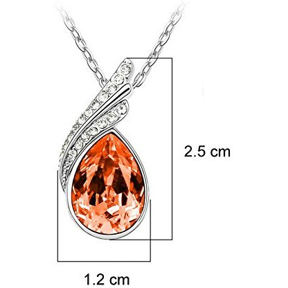 Nakabh Elegant Austrian Crystal Pendant and Earrings Combo For Girls and Women (Style 1)