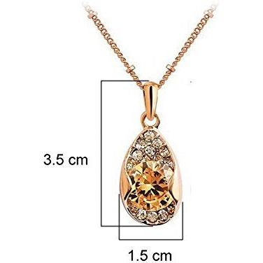 Nakabh Elegant Austrian Crystal Pendant and Earrings Combo For Girls and Women (Style 3)