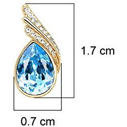 Nakabh Elegant Austrian Crystal Pendant and Earrings Combo For Girls and Women (Style 2)