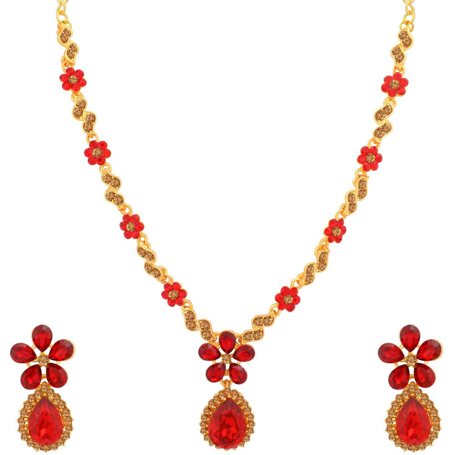 Sukkhi Exotic LCT Gold Plated Austrian Diamond Set of 3 Necklace Combo for Women (SKR69151)