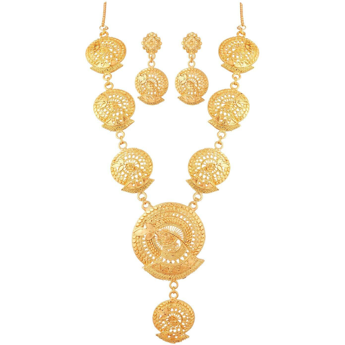 APARA Gold Plated Earring Necklace Set For Women