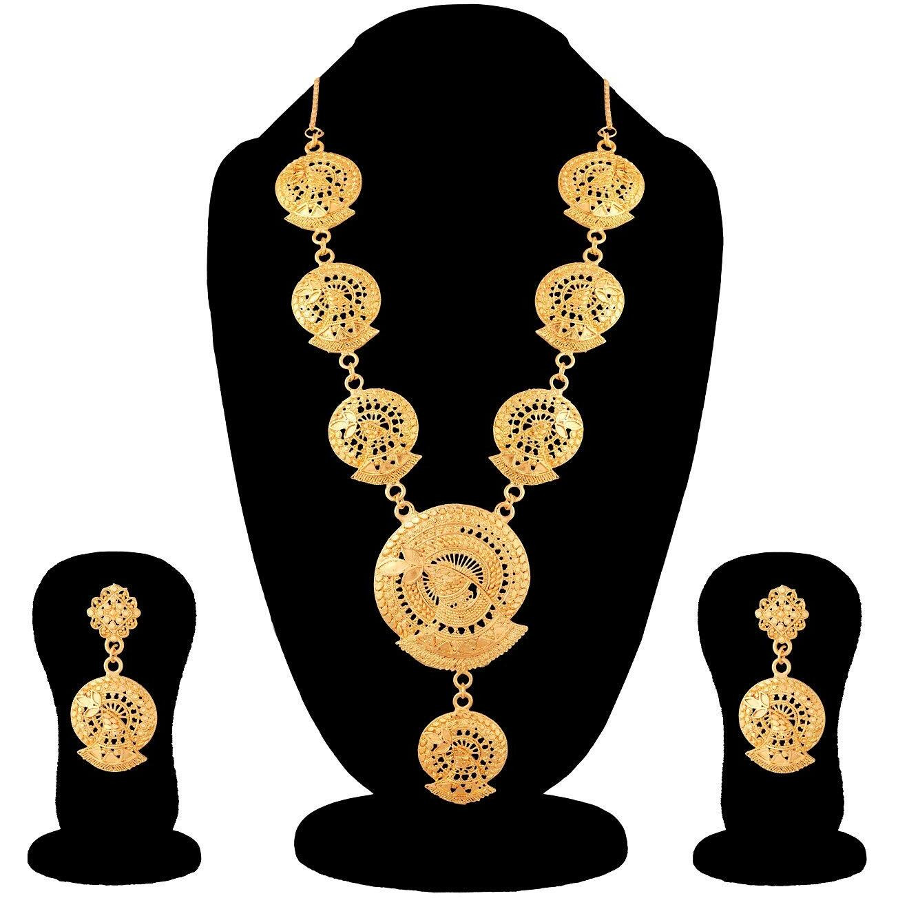 APARA Gold Plated Earring Necklace Set For Women