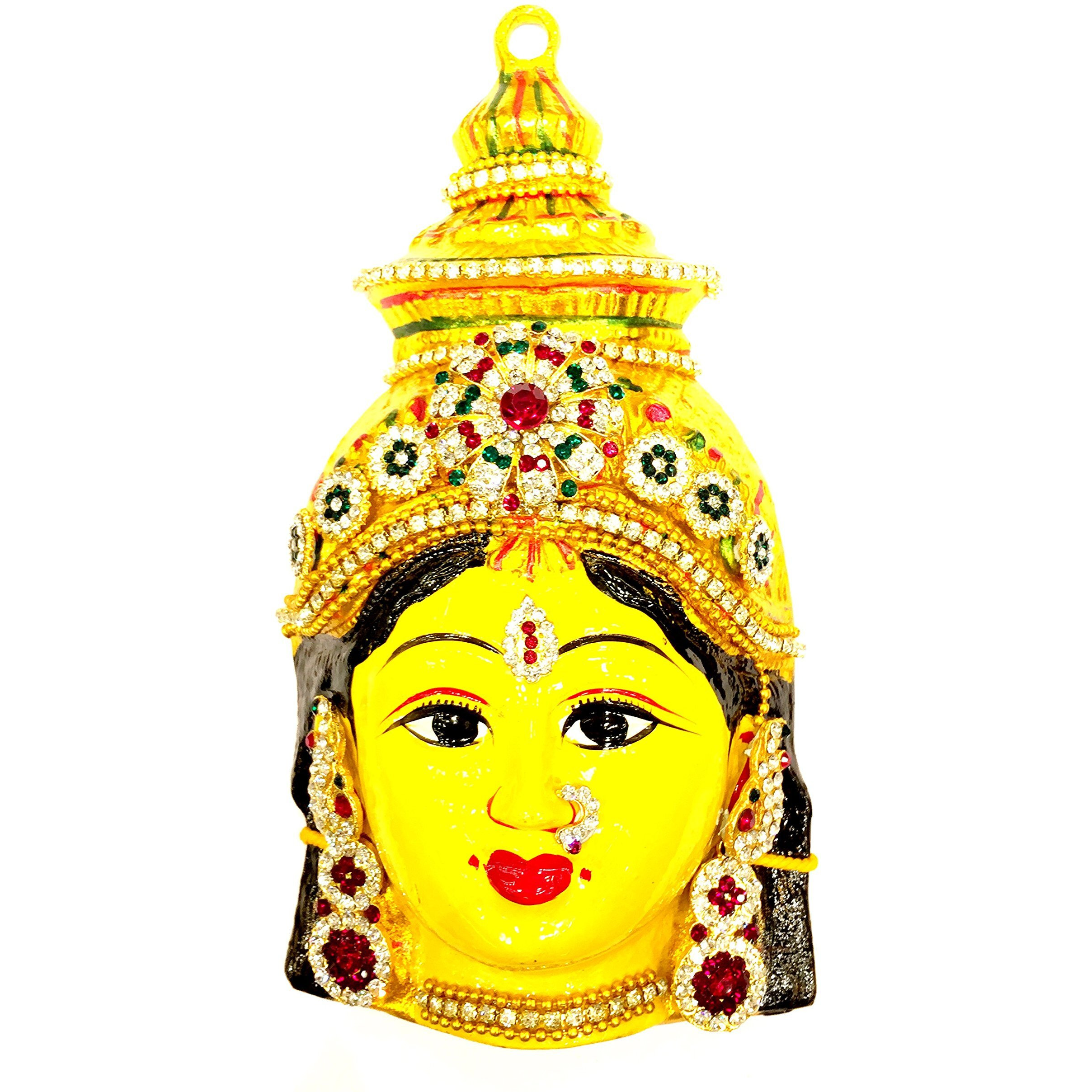 UG PRODUCTS Metal Varamahalakshmi Face Set Jewellery (Yellow )