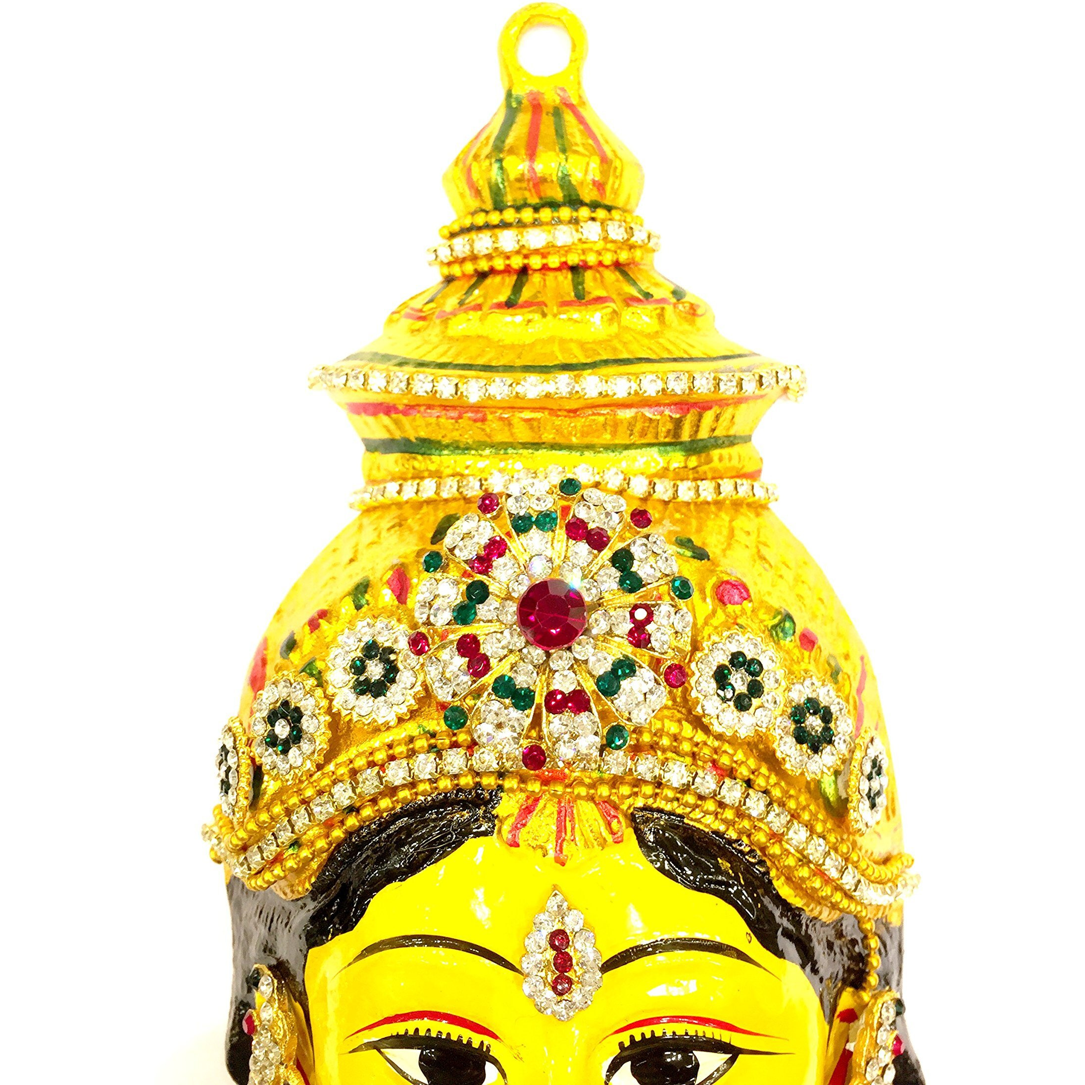 UG PRODUCTS Metal Varamahalakshmi Face Set Jewellery (Yellow )