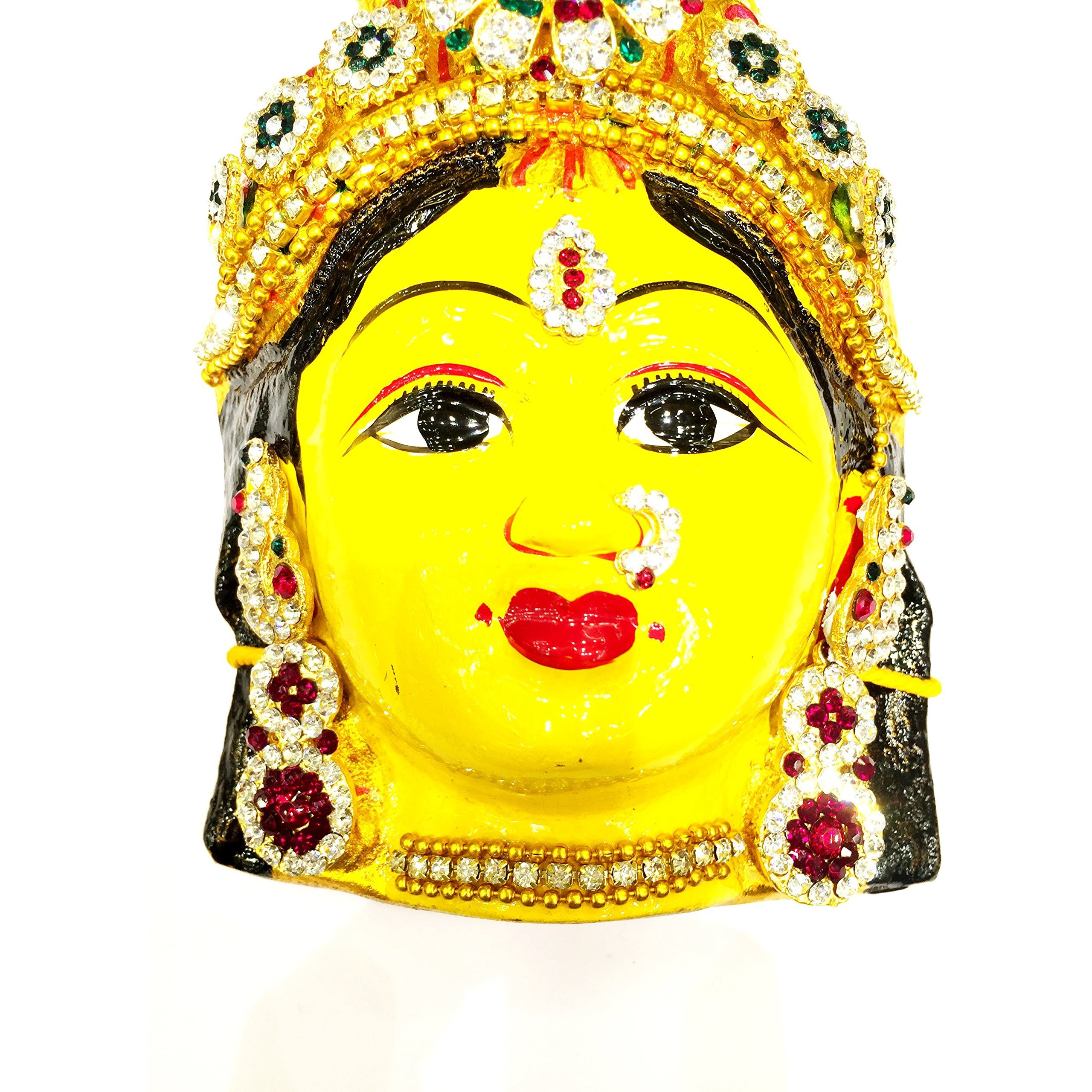 UG PRODUCTS Metal Varamahalakshmi Face Set Jewellery (Yellow )