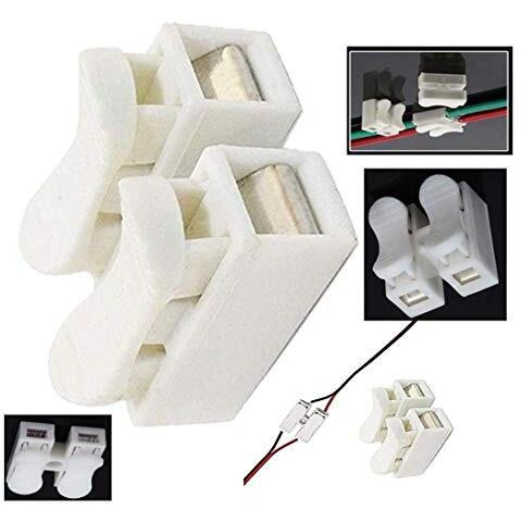 DIY Crafts Pack Of 40 Pcs, Ch2, 2/3P CH2/3 Spring Wire Quick Connector Terminal Block Electrical Cable Clamp Terminal Connector LED Strip Light Wire No Scr (Pack Of 40 Pcs, Ch2)