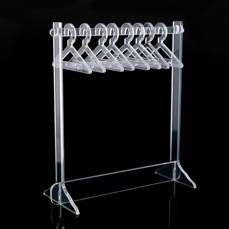 BRODLOG Acrylic Earring Holder Set(1 Earring Display Stand With 8 Hangers) Jewellery Organizer Jewellery Organizer (Transparent)