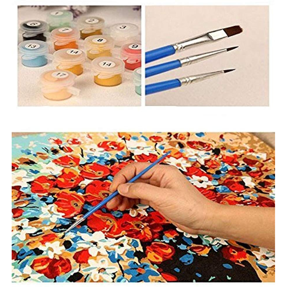 HASTHIP DIY Oil Painting, Paint by Numbers Kits, Painting Kit for Adults, Painting By Numbers, DIY Figures Painting Kit with Brushes Decoration Room, Multicolor, 16 x 20 Inch, Plastic