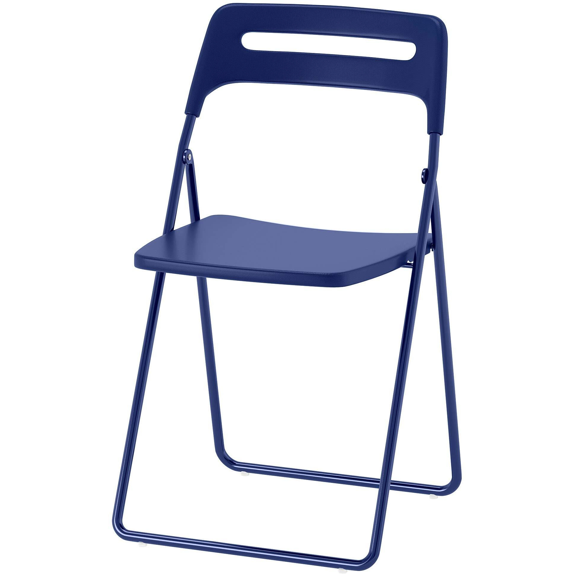 Ikea Nisse Folding Chair, Dark Blue (Metal)