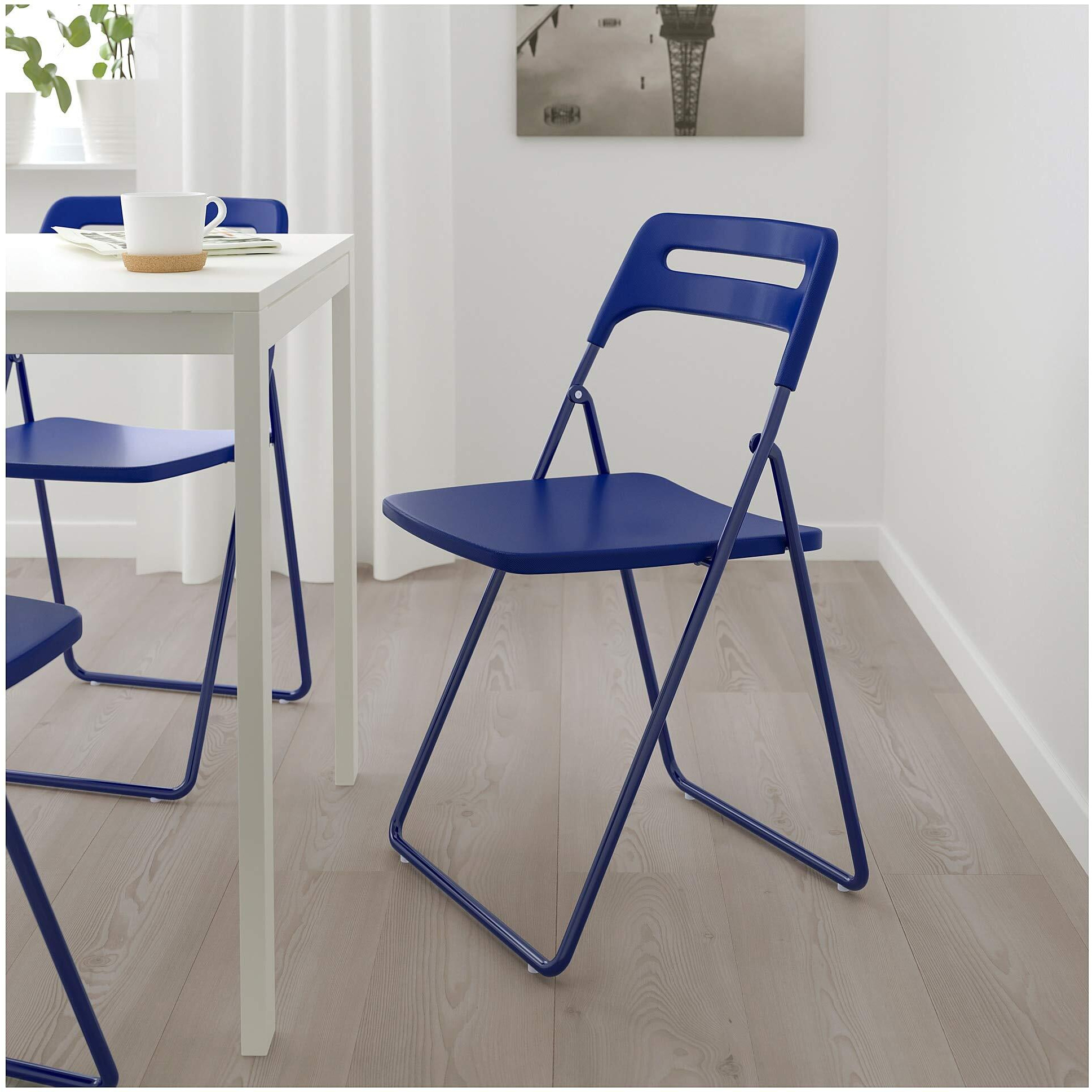 Ikea Nisse Folding Chair, Dark Blue (Metal)