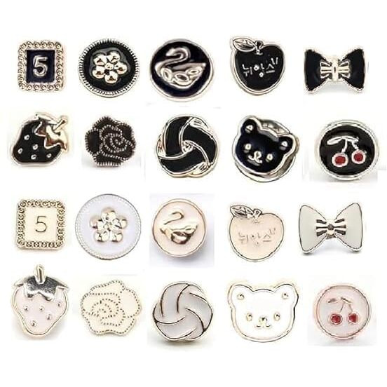 ARLICORPING 20Pcs Women Shirt Brooch Buttons Pearl No Sew Button Pins Instant Button Jeans Button Pins Women Shirt Safety Brooch (BROOCH BUTTON_PK_I)